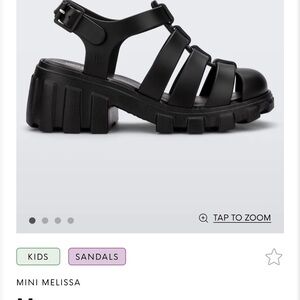 Mini Melissa Kids Chunky Black Jelly Sandals